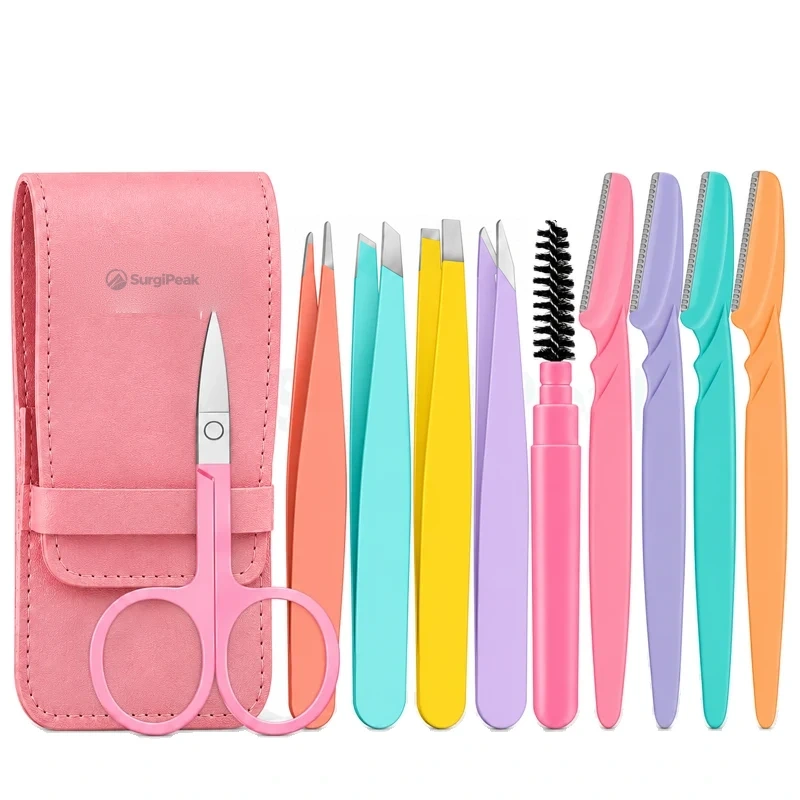 10PCS Tweezers Razor & Scissor Set