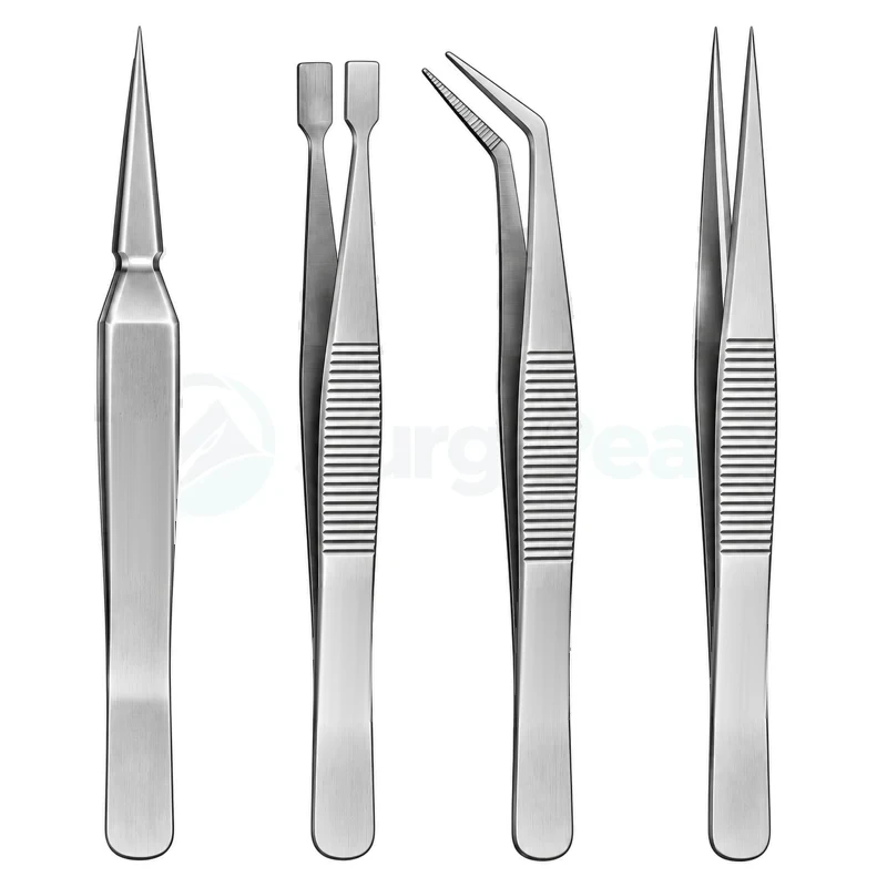 4PCS Precision Tweezers Set