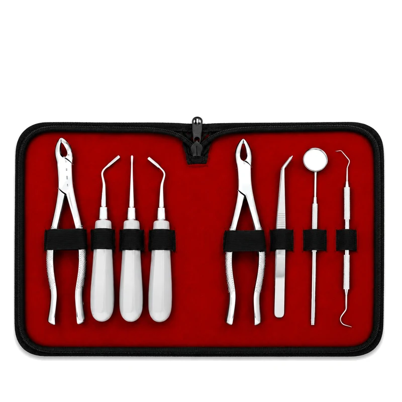 8 Pcs Dental Extraction Forceps & Elevator Set