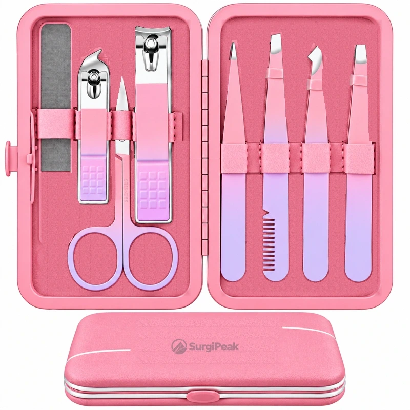 8PCS Tweezers & Nail Clipper Set