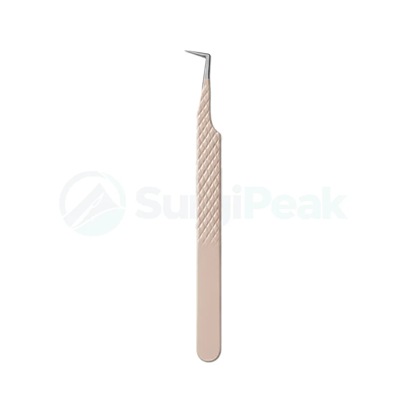 90 Degree Eyelash Tweezers Nude 12 cm