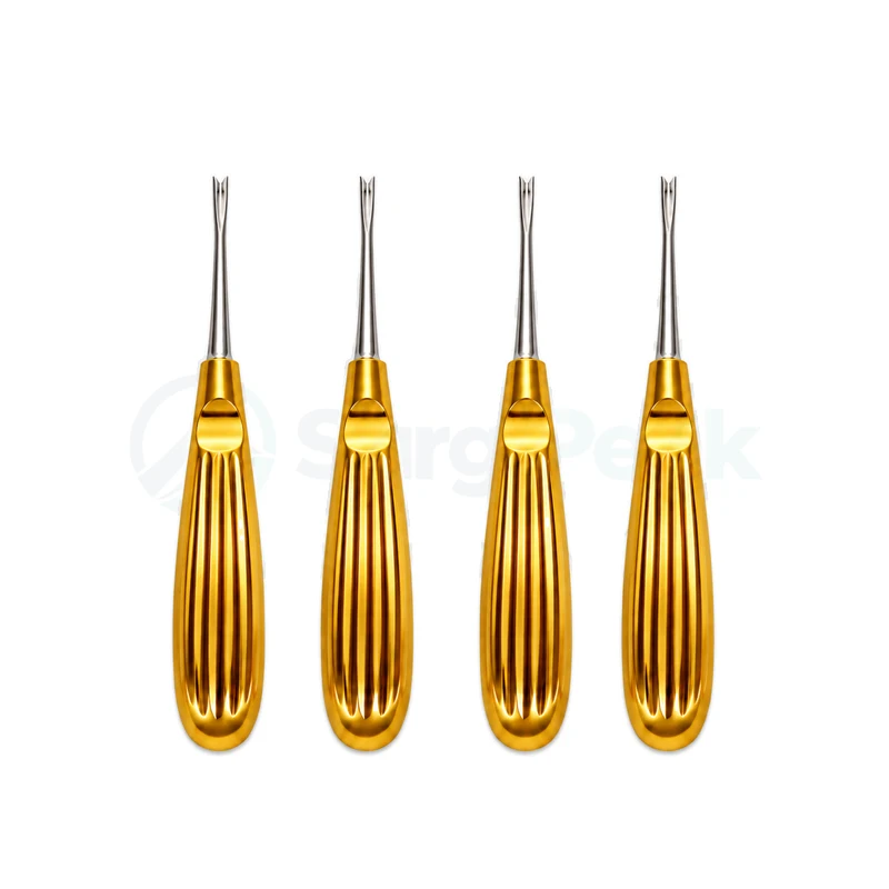 Dental Elevators with Notched "V" Tip