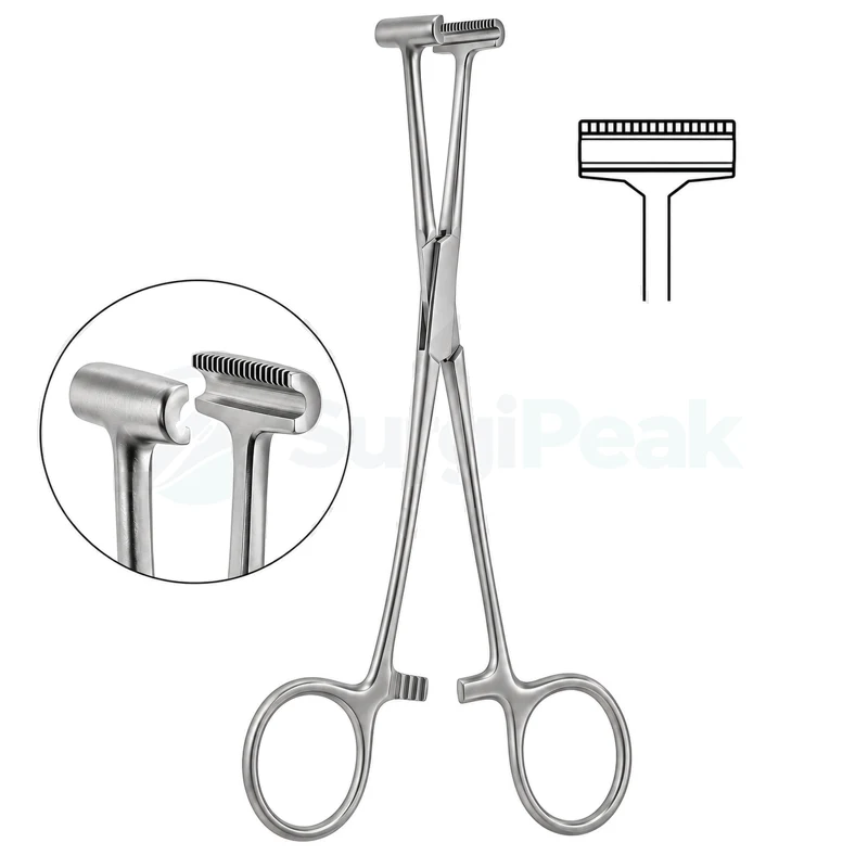 Pratt T Shaped Tissue Forceps Straight 5½"