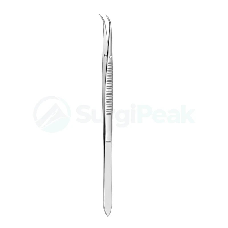 Splinter Forceps Pin Smooth Curved 9 cm